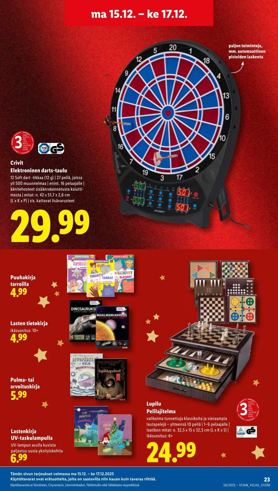 Lidl uusimmat tarjoukset voimassa alkaen 11. joulukuuta - 17. joulukuuta 2025 - Tarjouslehti sivu 25