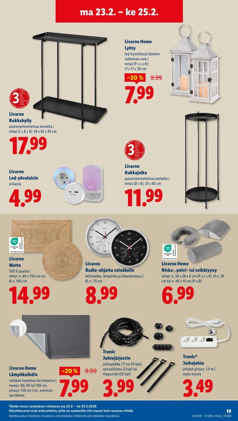 Kaupan Lidl uusimmat tarjoukset voimassa alkaen 19. helmikuuta - 25. helmikuuta 2026 - Tarjouslehti sivu 25