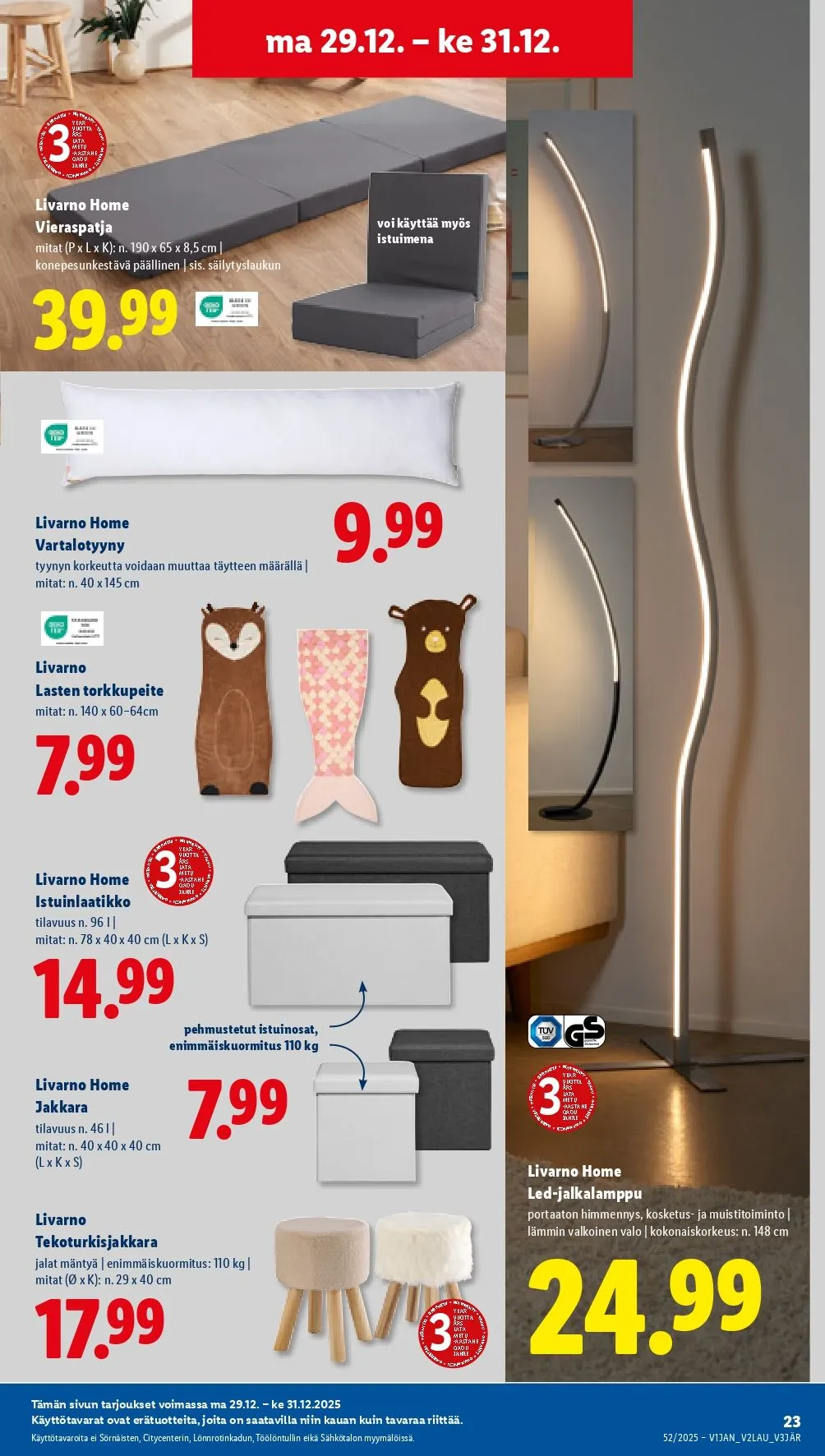 Kaupan Lidl tarjoukset voimassa alkaen 26. joulukuuta - 28. joulukuuta 2025 - Tarjouslehti sivu 25