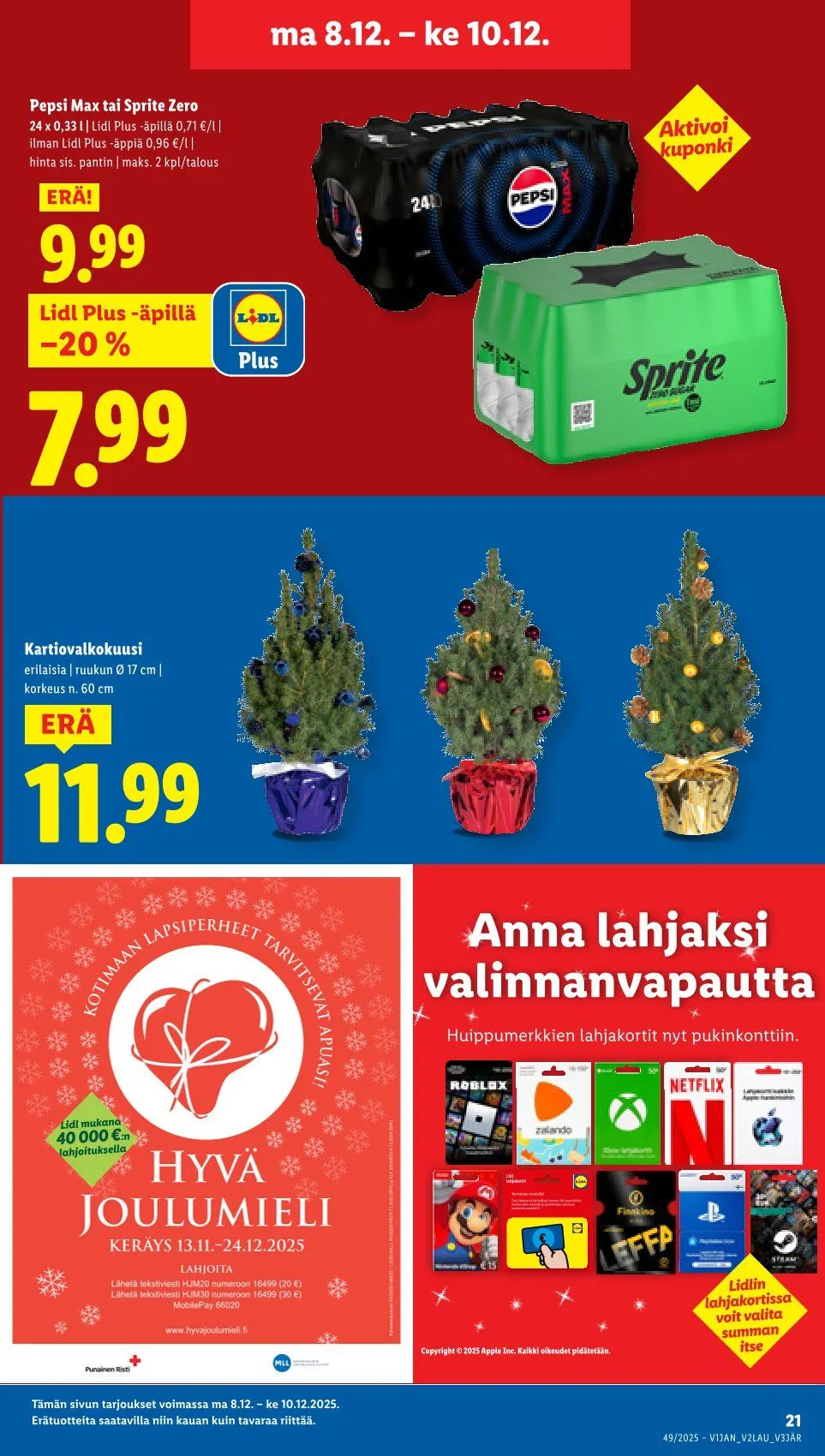 Lidl  Tarjoukset voimassa alkaen 4. joulukuuta - 7. joulukuuta 2025 - Tarjouslehti sivu 25