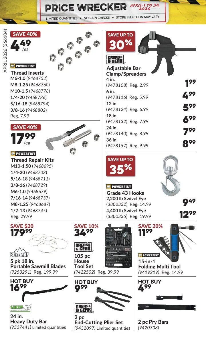 Princess Auto Sales from April 1 to April 30 2026 - flyer page 25