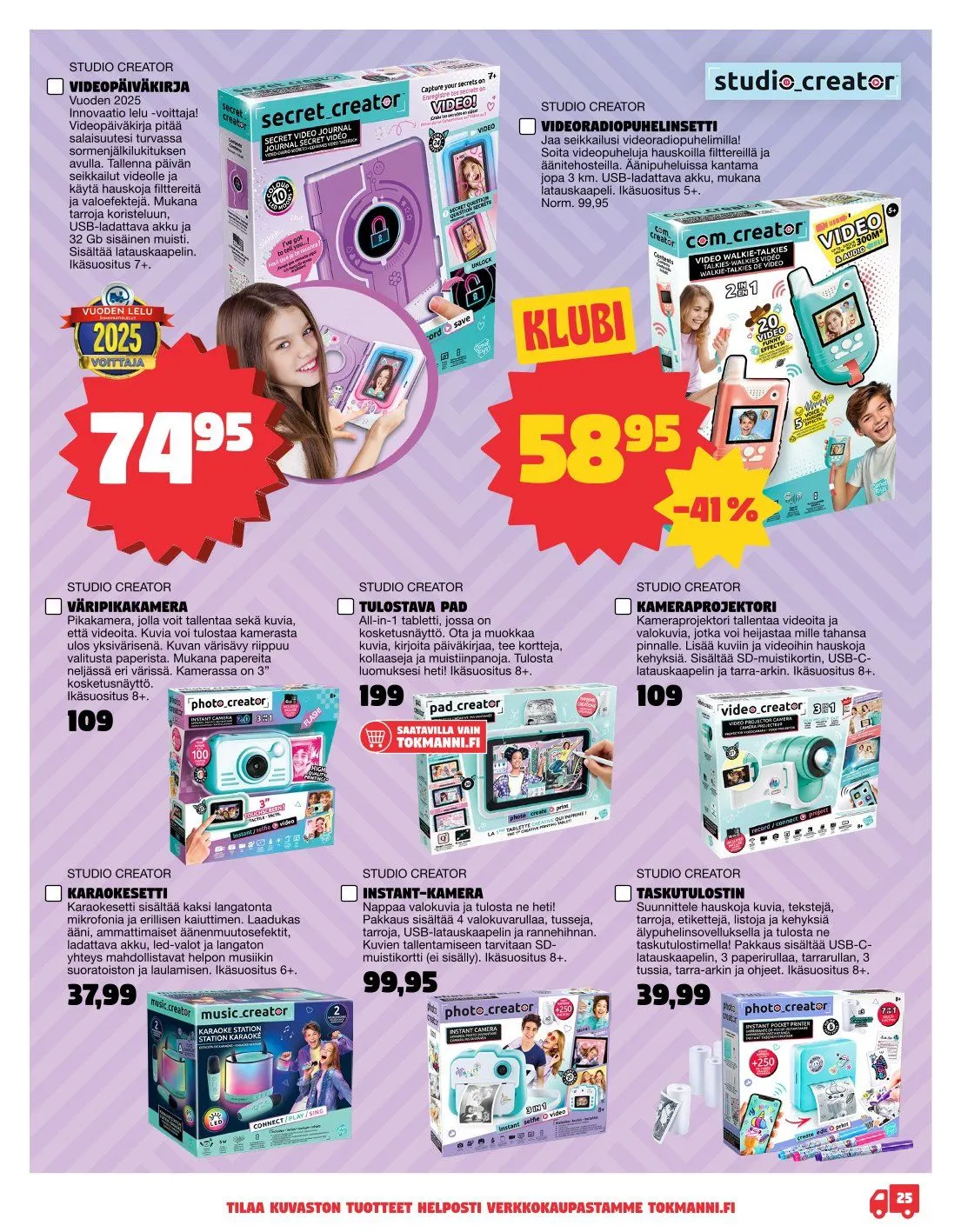 Tokmanni Tarjoukset voimassa alkaen 3. marraskuuta - 24. joulukuuta 2025 - Tarjouslehti sivu 25