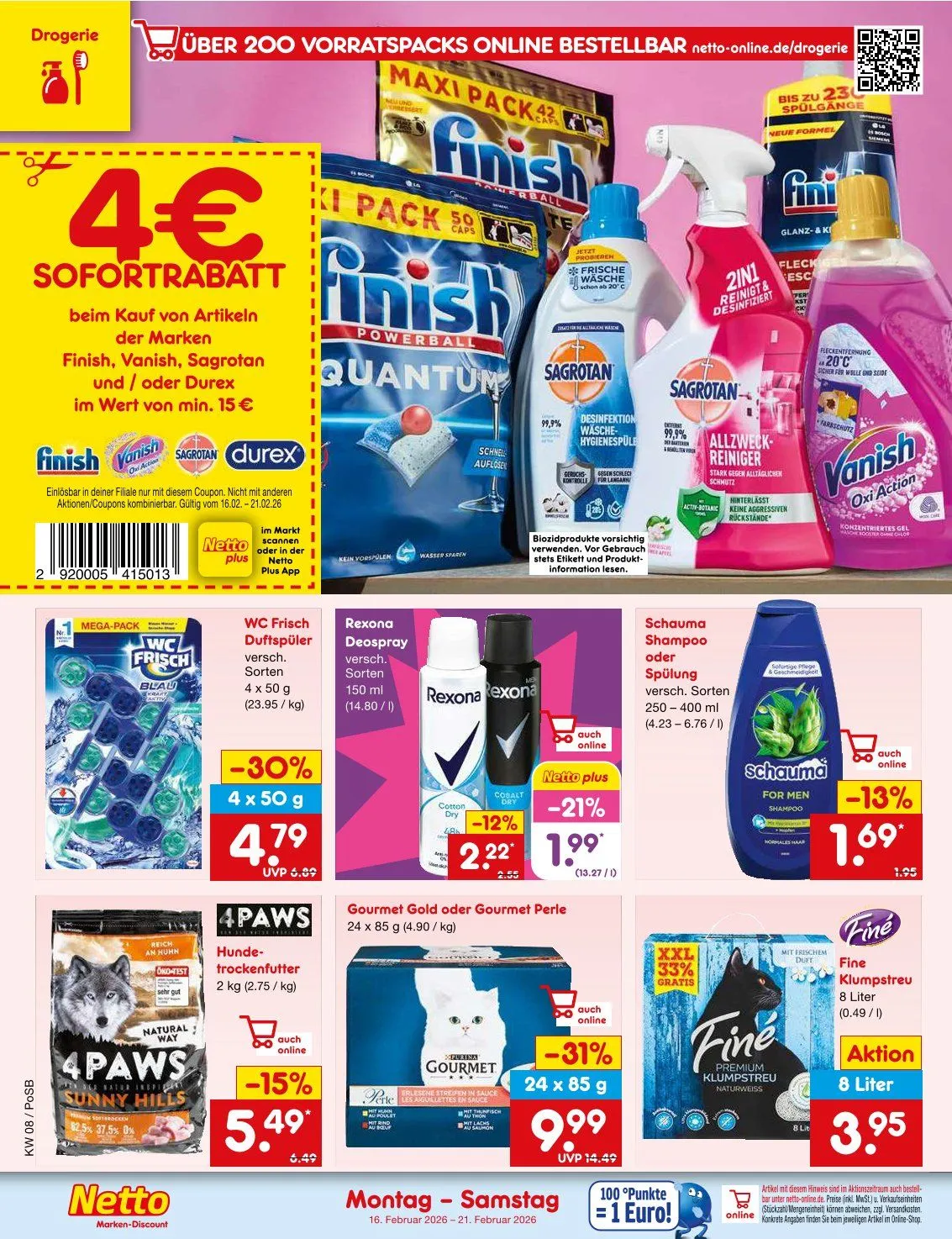 Netto Marken-Discount Angebote von 16. Februar bis 21. Februar 2026 - Prospekt seite 26