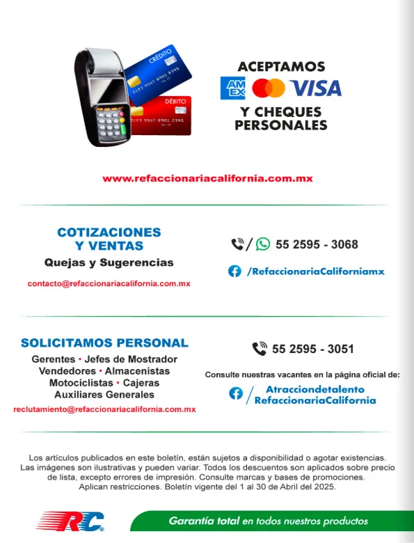 Catálogo de Refaccionaria California 1 de abril al 30 de abril 2025 - Pagina 24