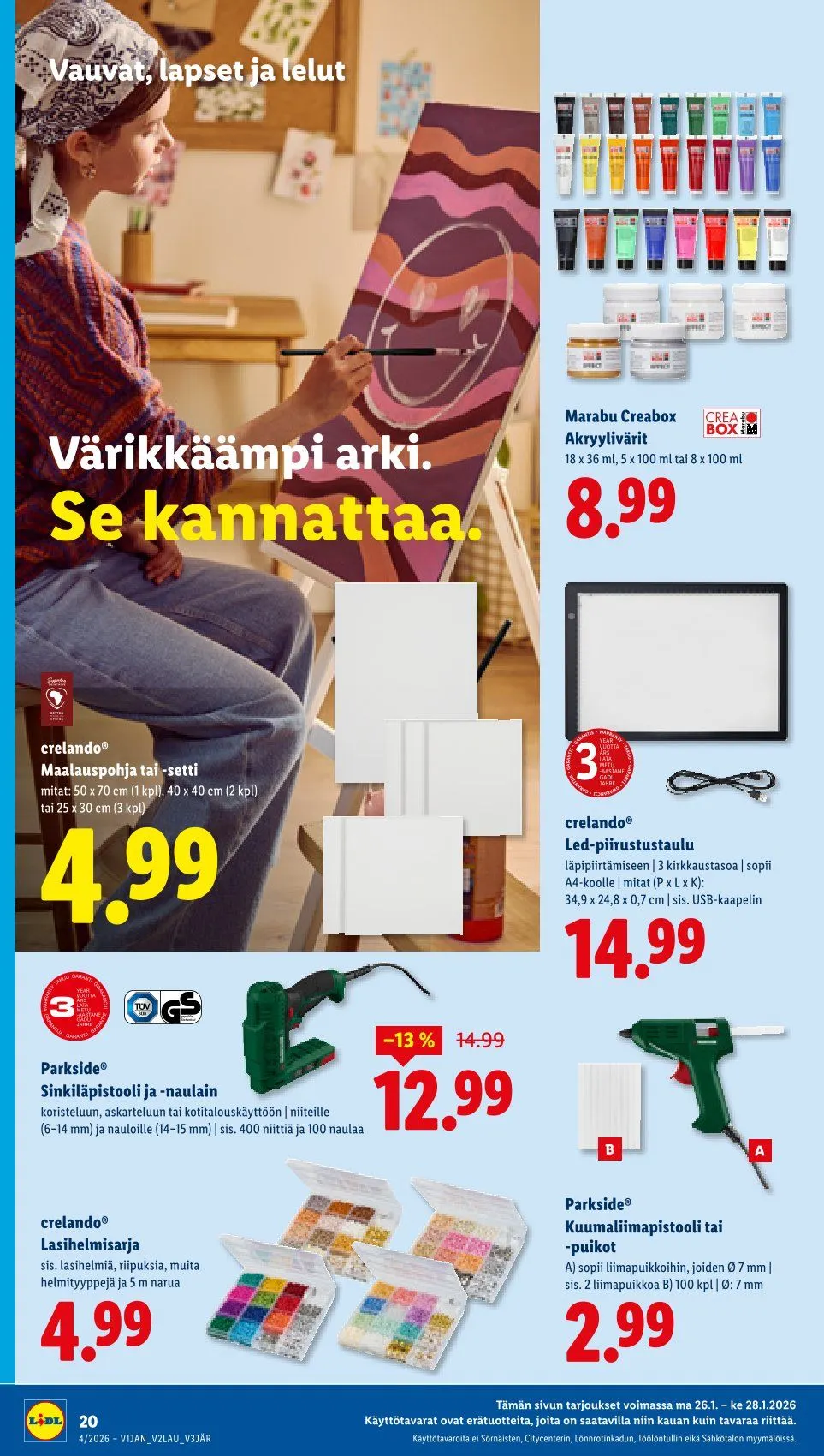  Lidl  voimassa alkaen 22. tammikuuta - 25. tammikuuta 2026 - Tarjouslehti sivu 26