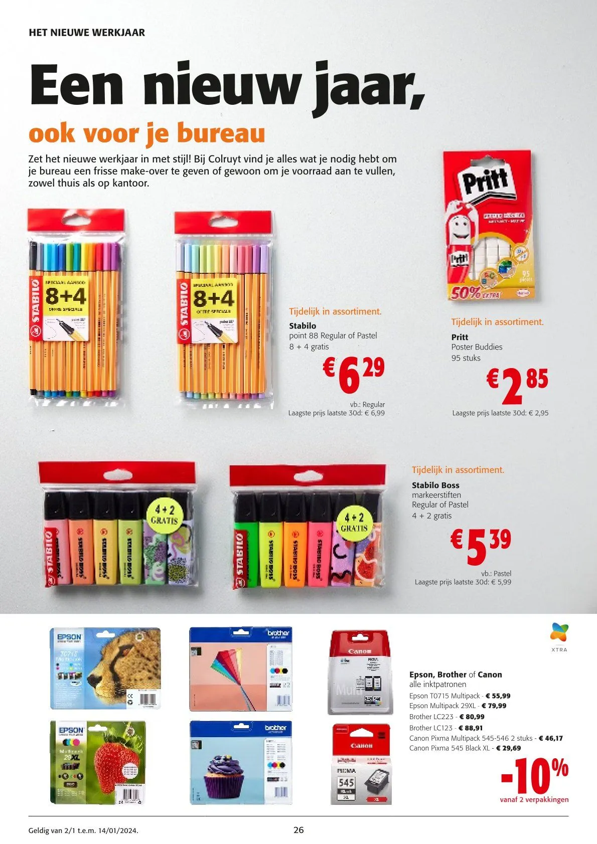 Speciale promoties van Colruyt van 2 januari tot 14 januari 2025 - folder pagina 26