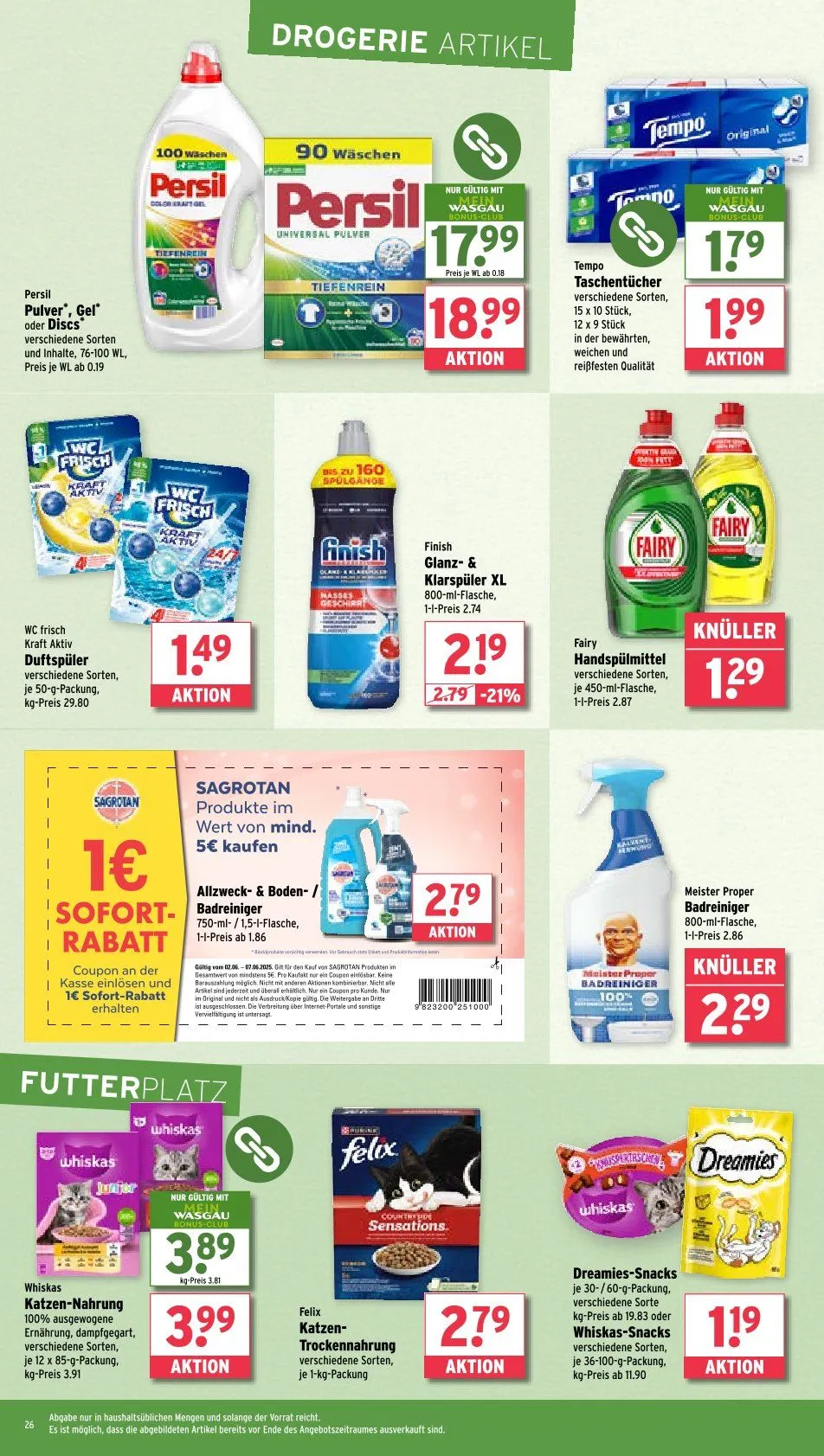 Wasgau Prospekt von 2. Juni bis 7. Juni 2025 - Prospekt seite 26