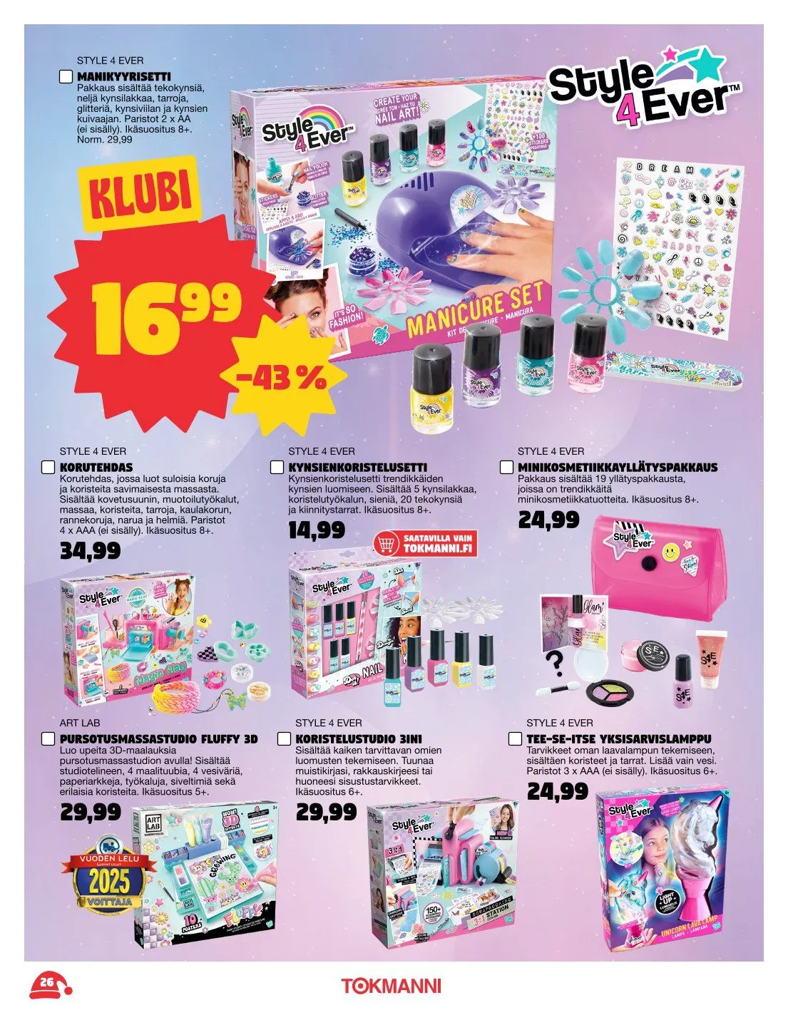 Tokmanni Tarjoukset voimassa alkaen 3. marraskuuta - 24. joulukuuta 2025 - Tarjouslehti sivu 26