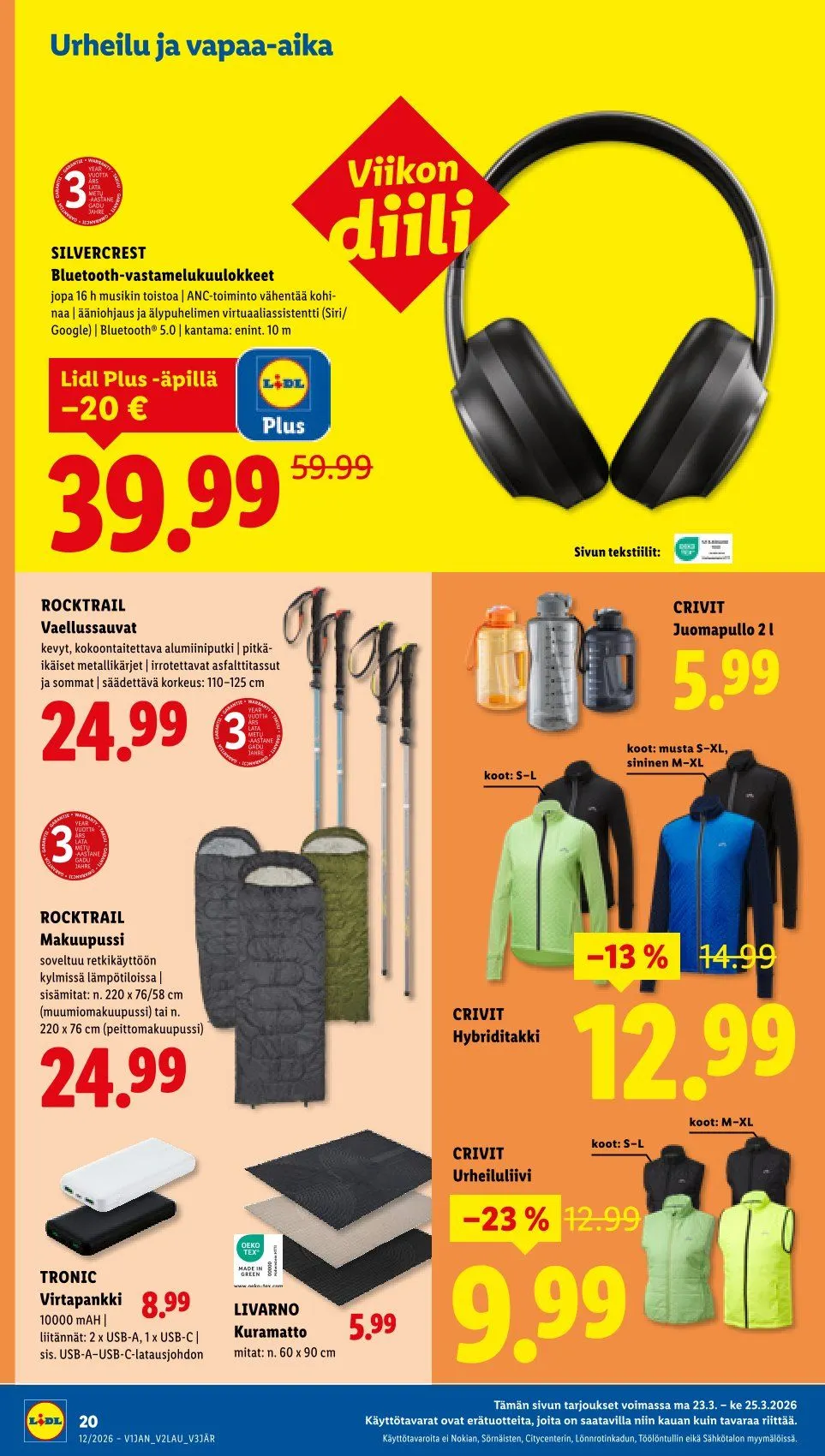 Kaupan Lidl uusimmat tarjoukset voimassa alkaen 19. maaliskuuta - 25. maaliskuuta 2026 - Tarjouslehti sivu 26