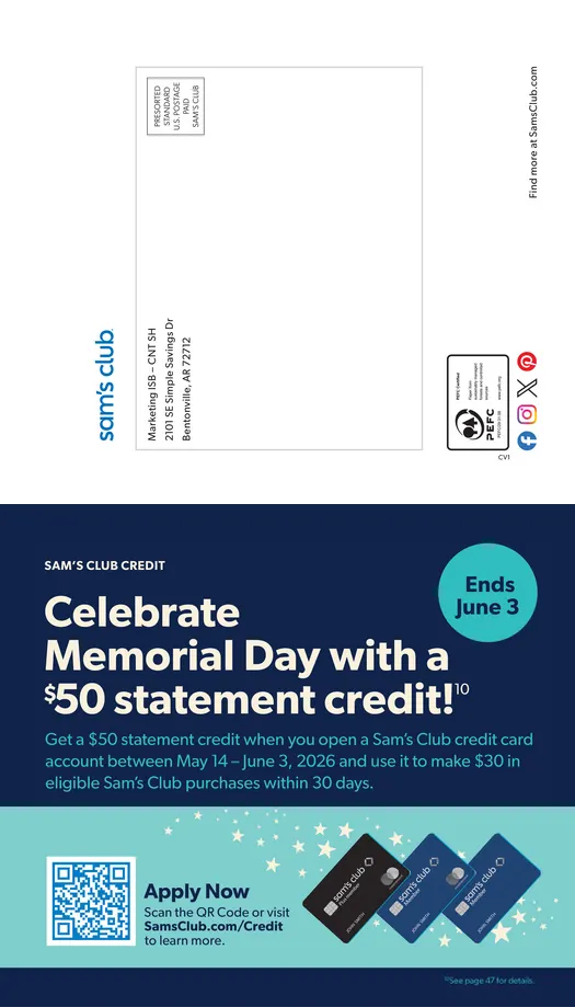 Weekly ad Sam ´s club Sales from April 1 to May 31 2026 - Page 26