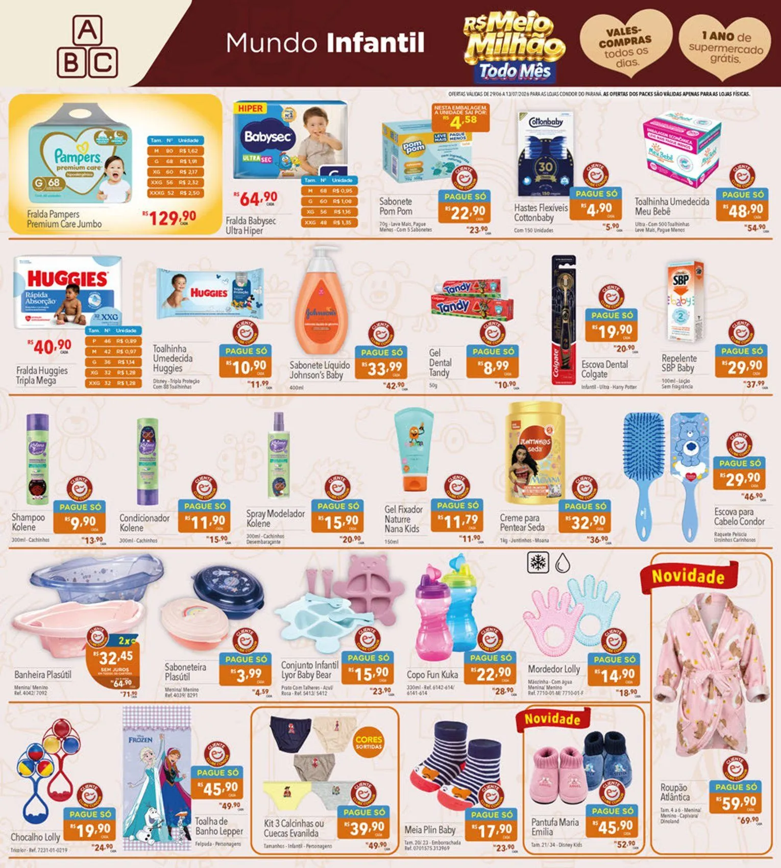 Encarte de  Folhetos Supermercados Condor 29 de junho até 13 de julho 2026 - Pagina 26
