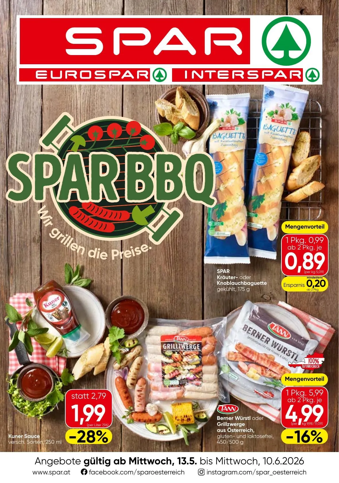 SPAR Prospekte  von 13. Mai bis 10. Juni 2026 - Flugblätt seite  1