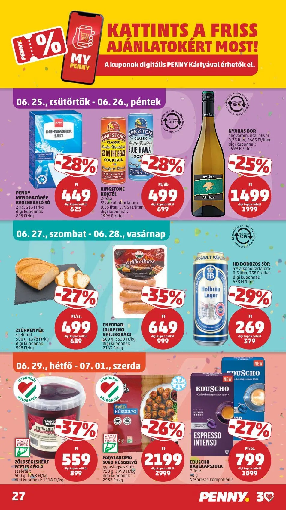 Katalógus  Penny Market legfrissebb ajánlatai június 25.-tól július 1.-ig 2026. - Oldal 27