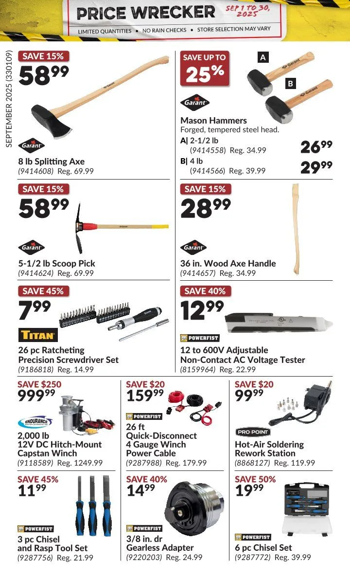 Princess Auto Sales from September 1 to September 30 2025 - flyer page 27