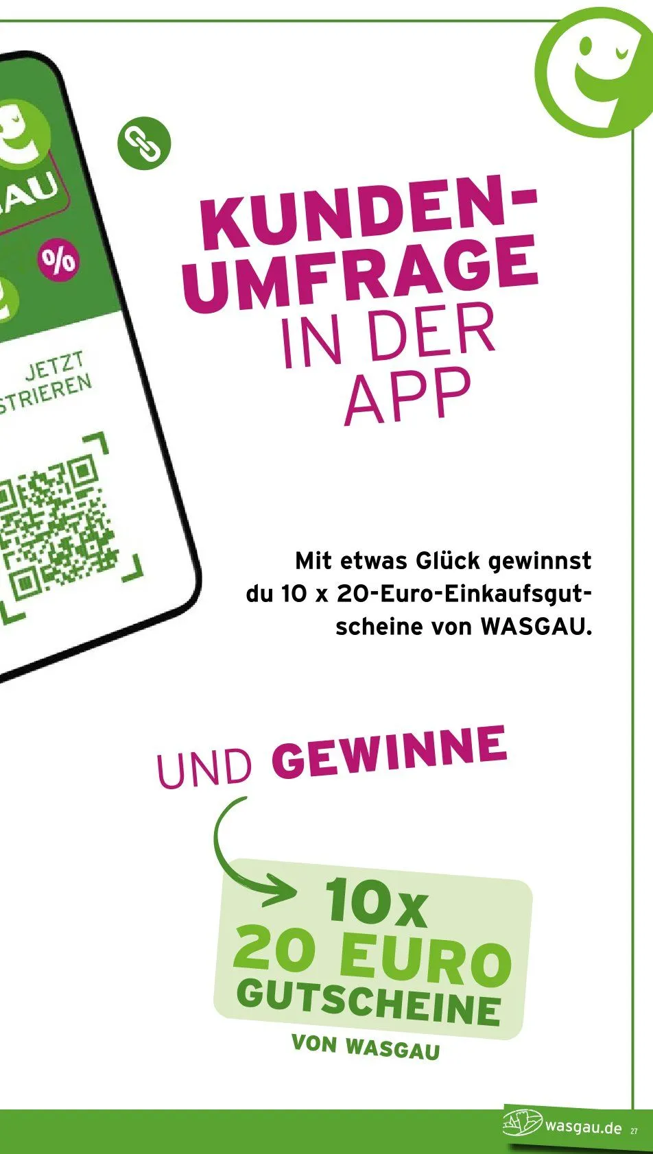 Wasgau - Wöchentliche Prospekte von 1. Juni bis 6. Juni 2026 - Prospekt seite 27
