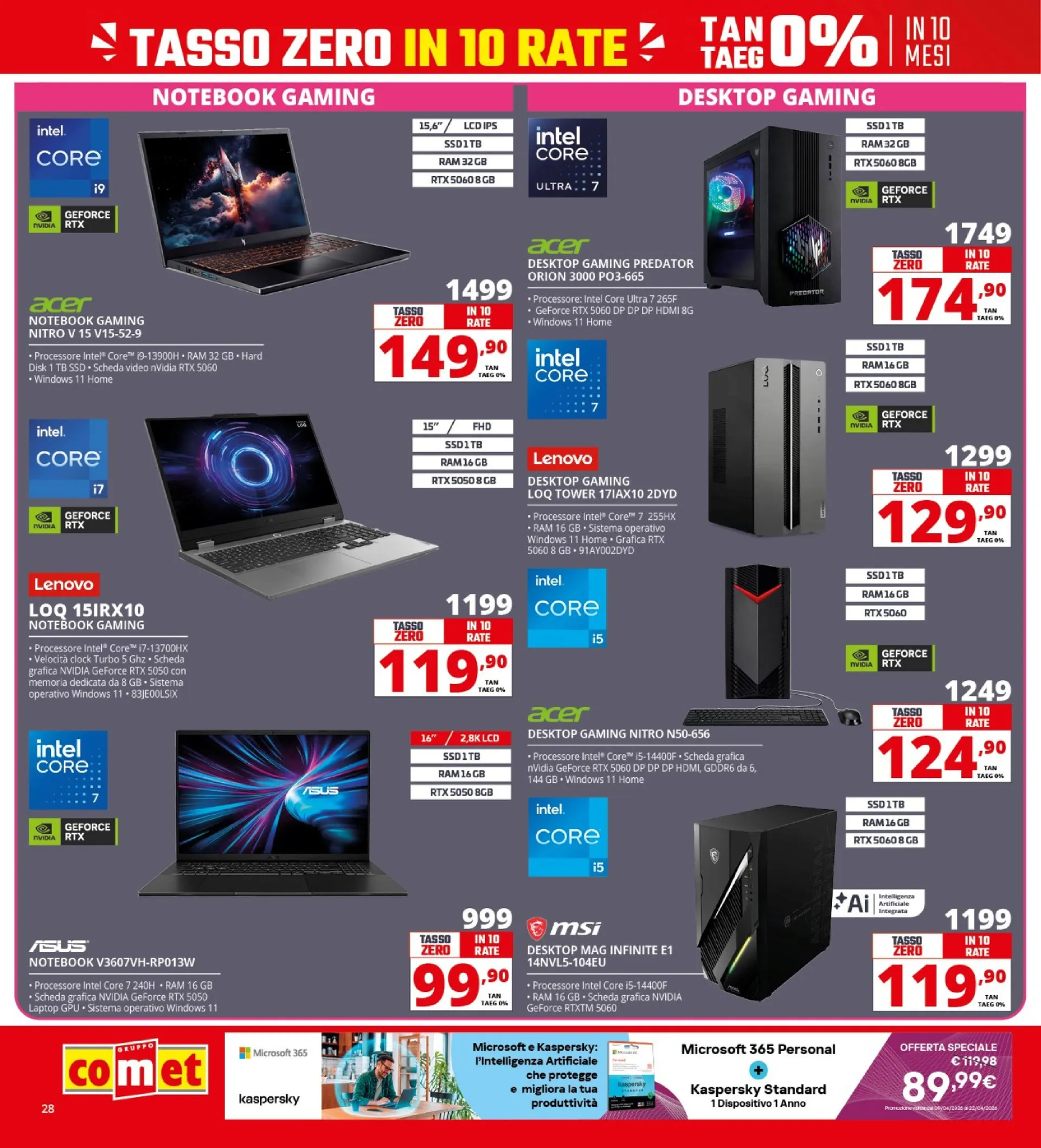 Comet Volantino da 9 aprile a 22 aprile di 2026 - Pagina del volantino 28