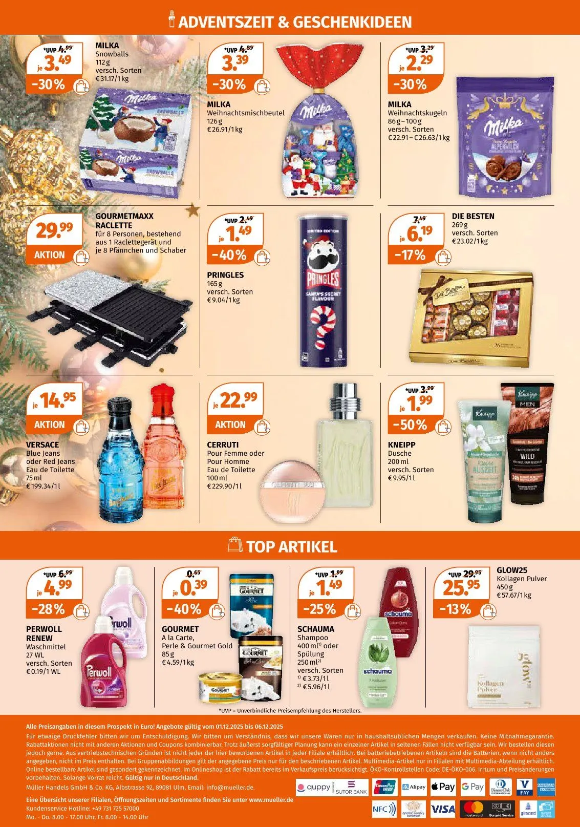 Müller Angebote von 1. Dezember bis 6. Dezember 2025 - Prospekt seite 28