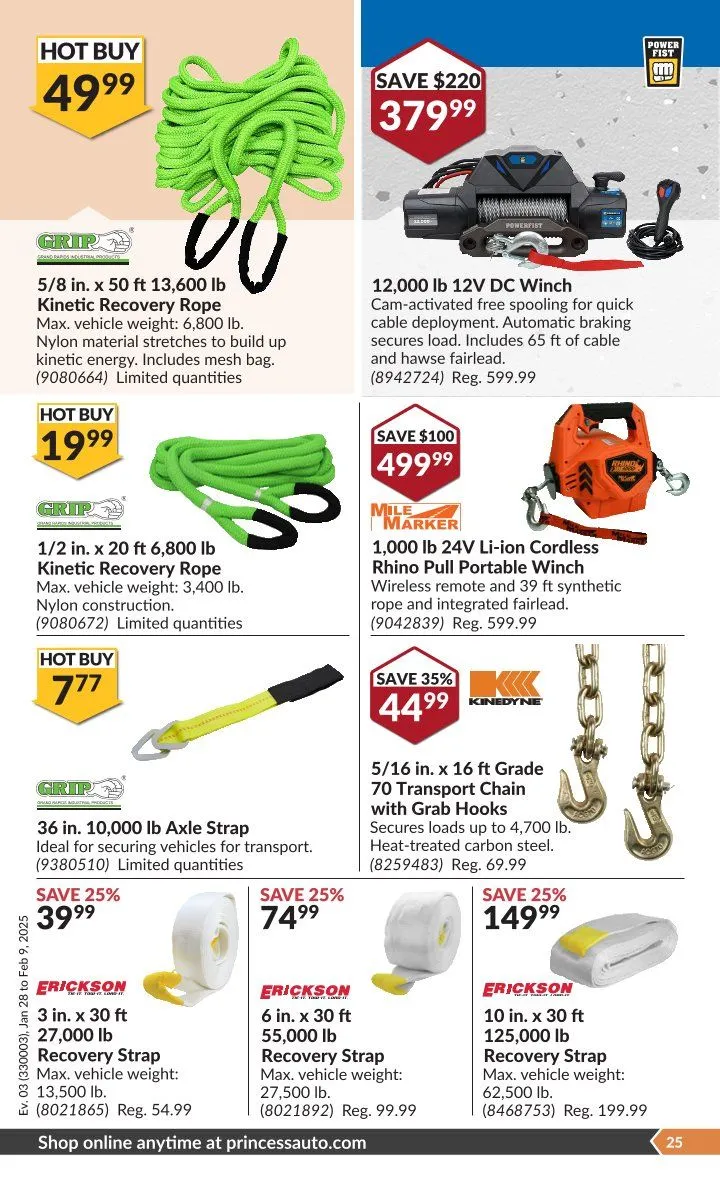 Princess Auto Sales from January 28 to February 9 2025 - flyer page 28