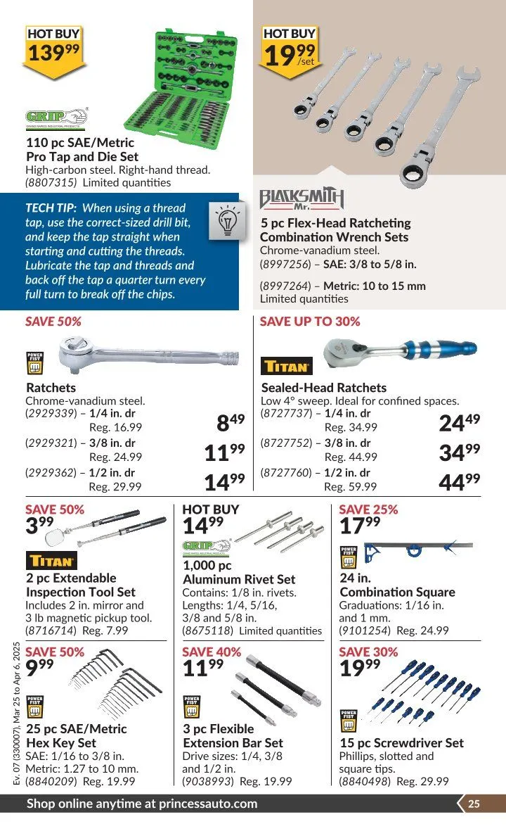 Princess Auto Sales from March 25 to April 6 2025 - flyer page 27