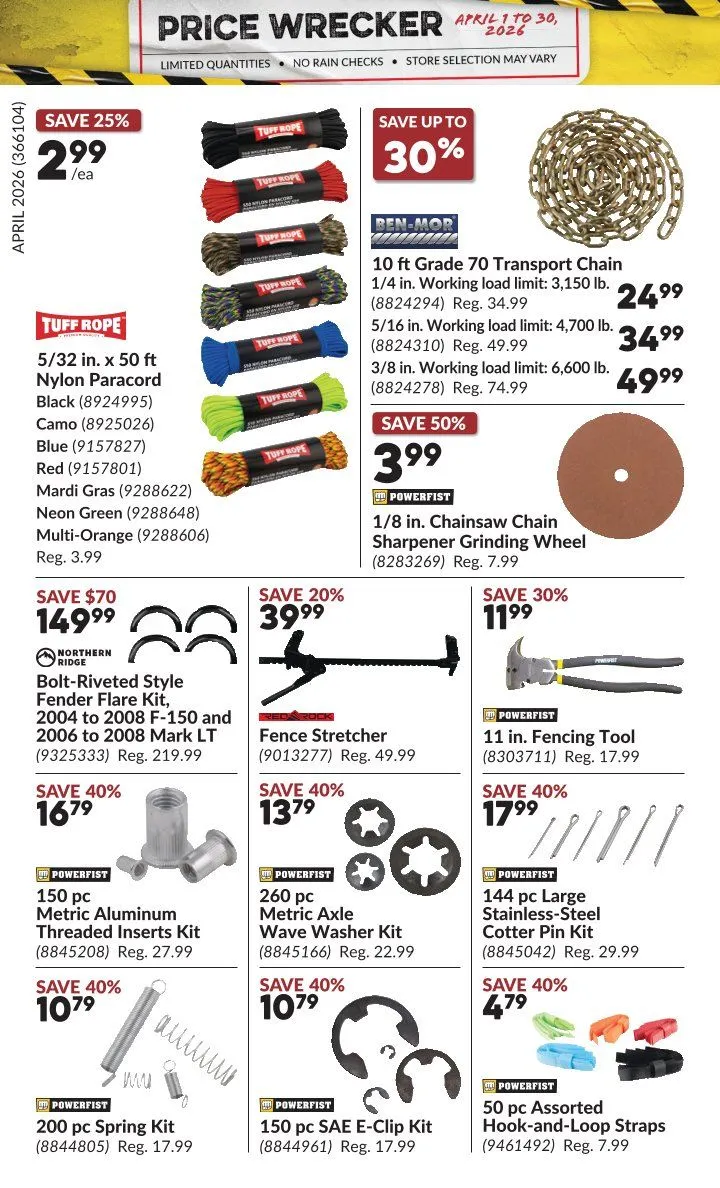 Princess Auto Sales from April 1 to April 30 2026 - flyer page 29