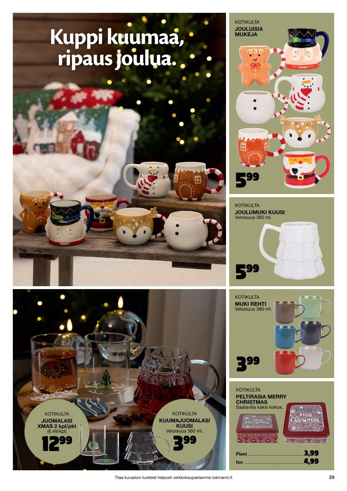  Tokmanni Tarjoukset voimassa alkaen 28. marraskuuta - 24. joulukuuta 2025 - Tarjouslehti sivu 29