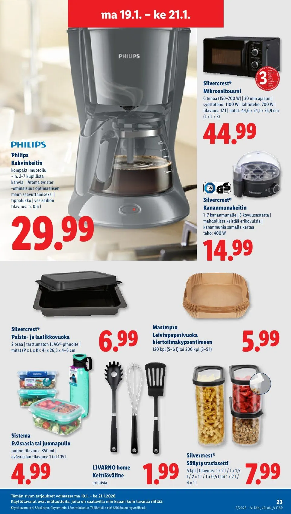 Lidl Kaupan Tarjoukset voimassa alkaen 15. tammikuuta - 18. tammikuuta 2026 - Tarjouslehti sivu 29