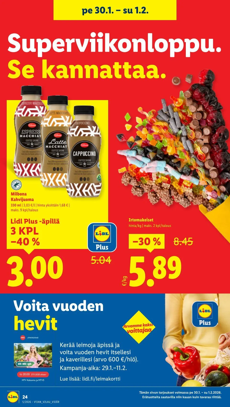 Kaupan Lidl uusimmat tarjoukset voimassa alkaen 29. tammikuuta - 1. helmikuuta 2026 - Tarjouslehti sivu 30