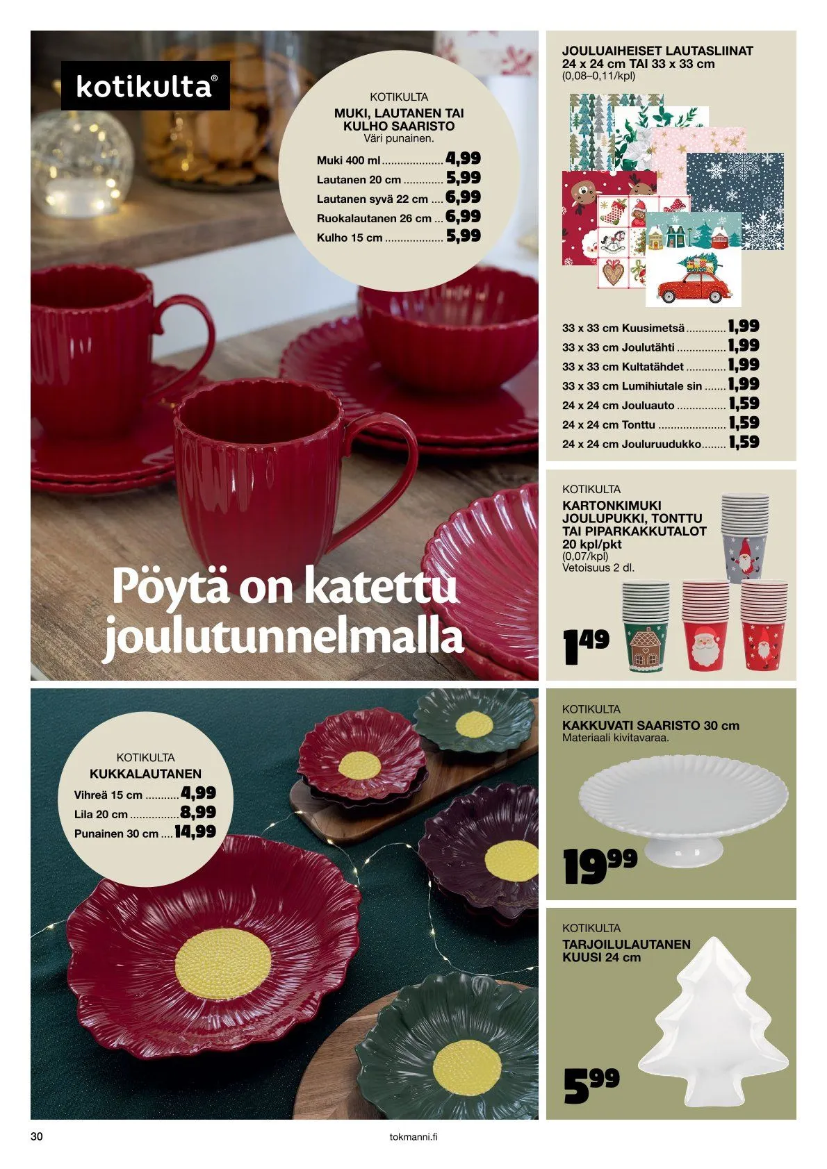 Tokmanni Tarjoukset voimassa alkaen 28. marraskuuta - 24. joulukuuta 2025 - Tarjouslehti sivu 30