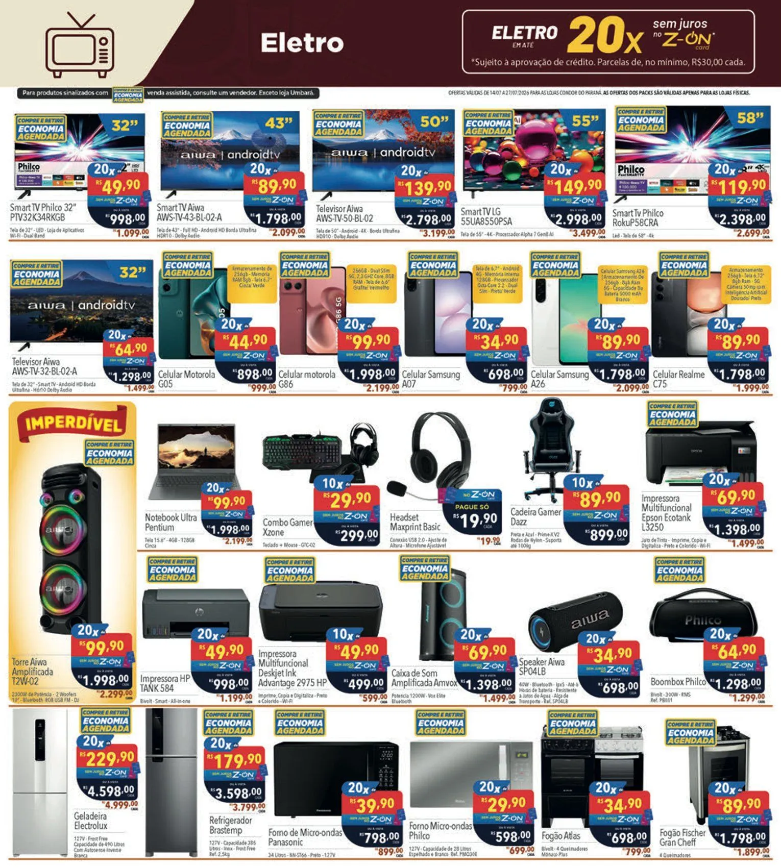 Encarte de Folhetos Supermercados Condor 14 de julho até 27 de julho 2026 - Pagina 30