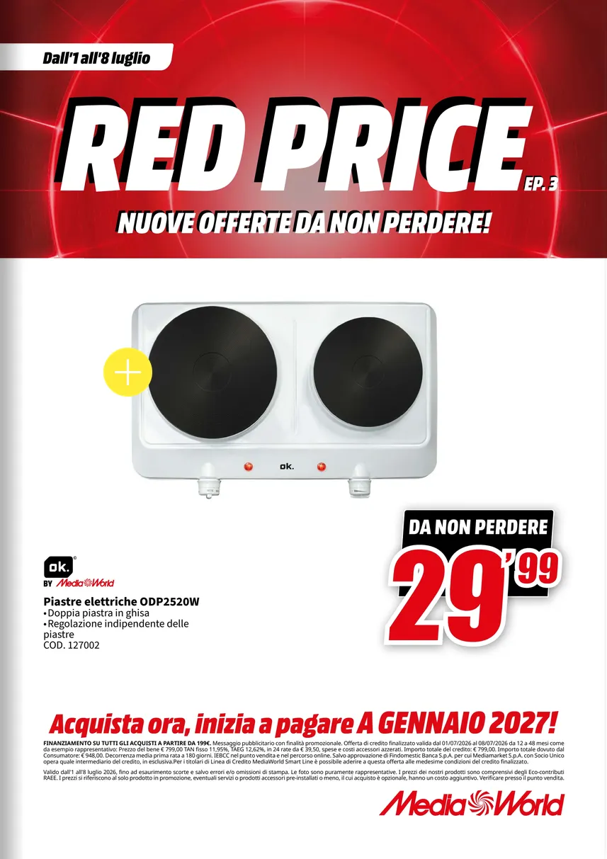 Volantini MEDIAWORLD da 1 luglio a 8 luglio di 2026 - Pagina del volantino 30