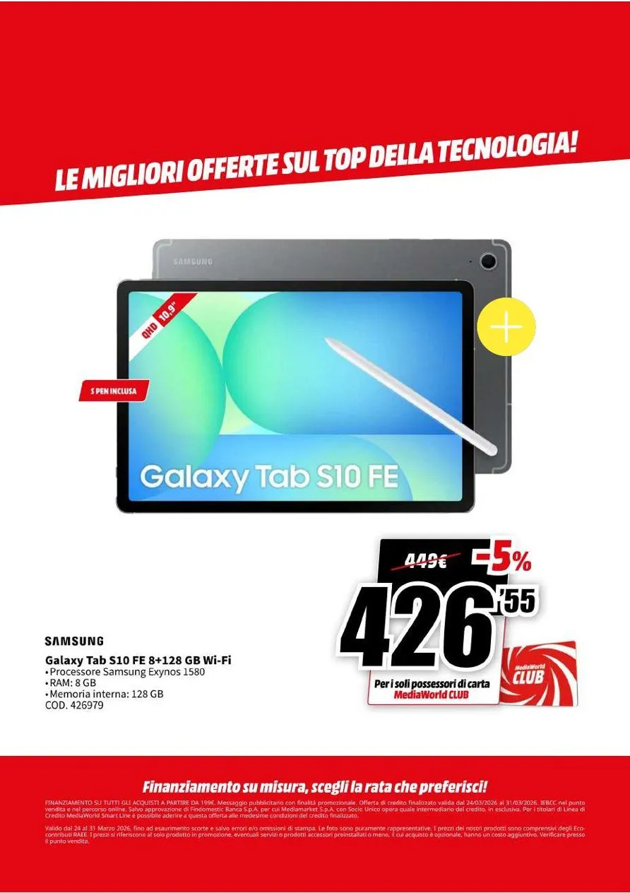  Mediaworld Volantino da 24 marzo a 31 marzo di 2026 - Pagina del volantino 30