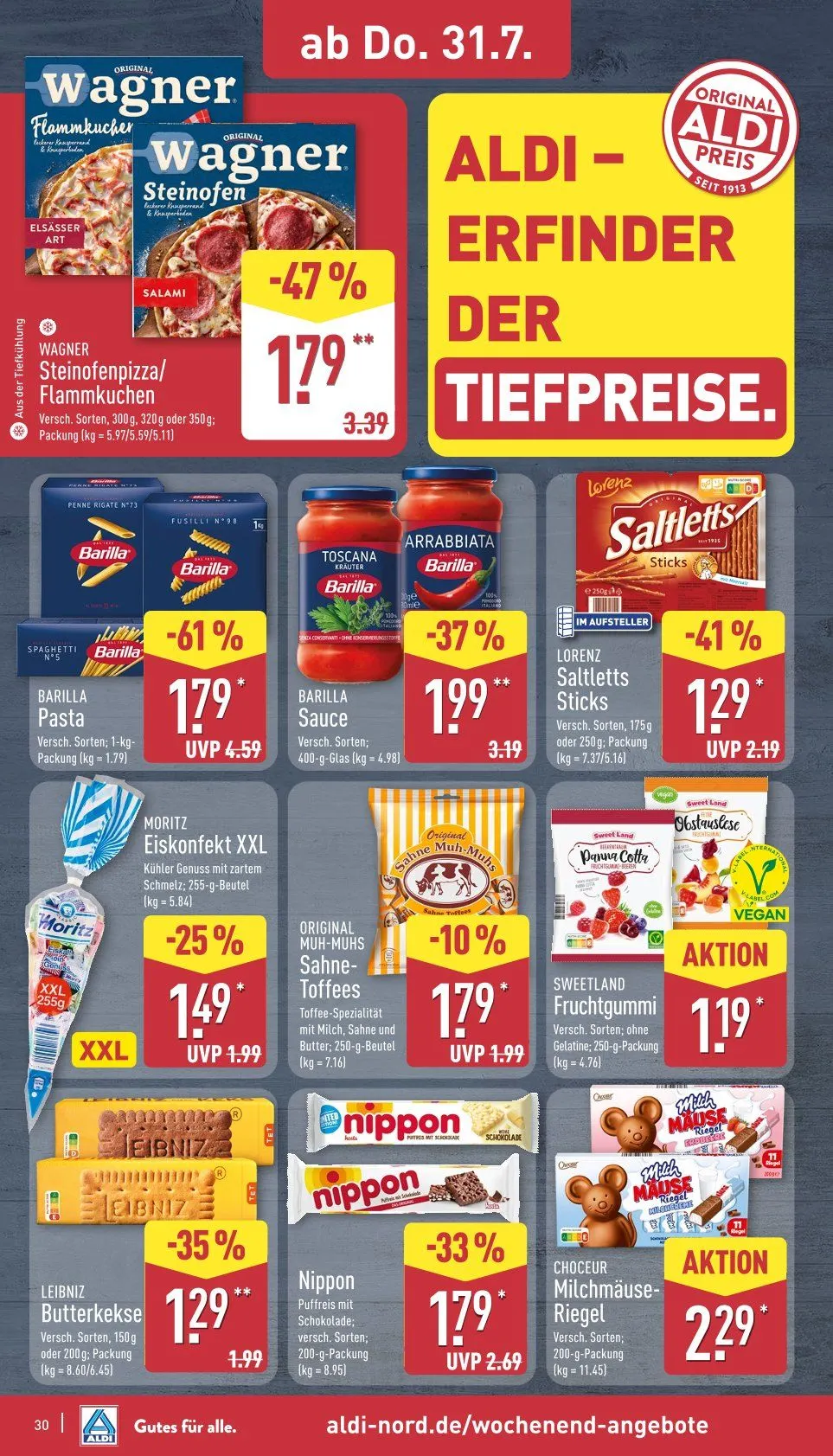 ALDI Nord Prospekte von 28. Juli bis 2. August 2025 - Prospekt seite 30