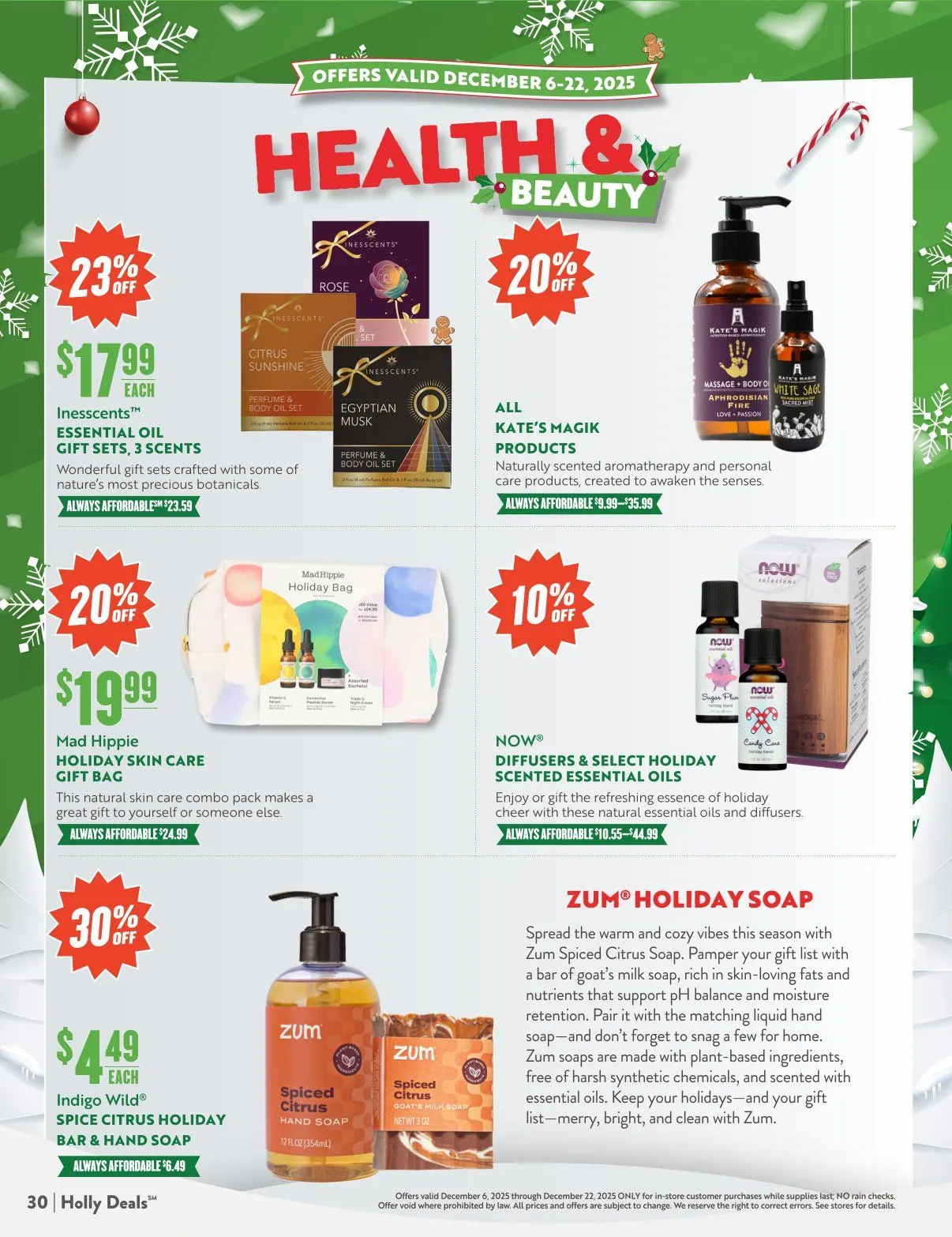 Weekly promotion Natural Grocers Sales spanning from December 6 to December 12 2025 - Page 30 for Catalogue 365