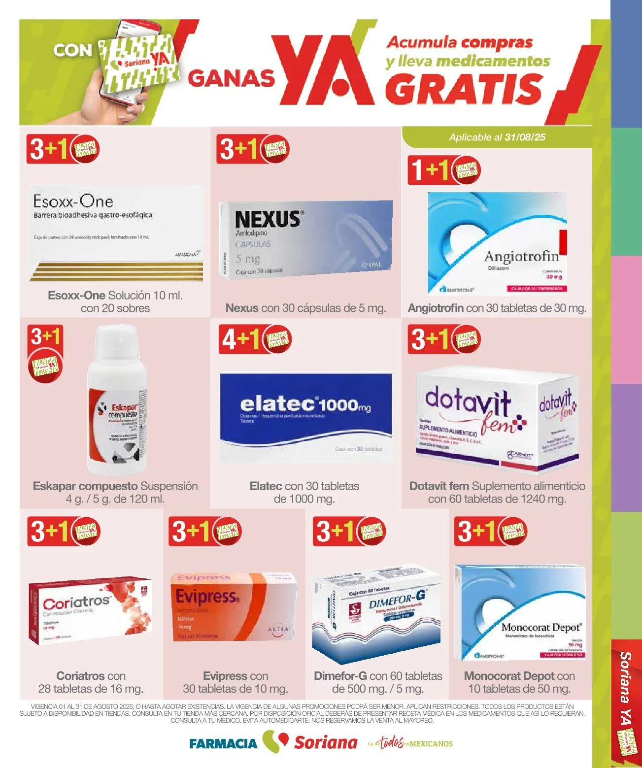 Catálogo de Soriana Ofertas Farmacia del Mes 1 de agosto al 31 de agosto 2025 - Pagina 29