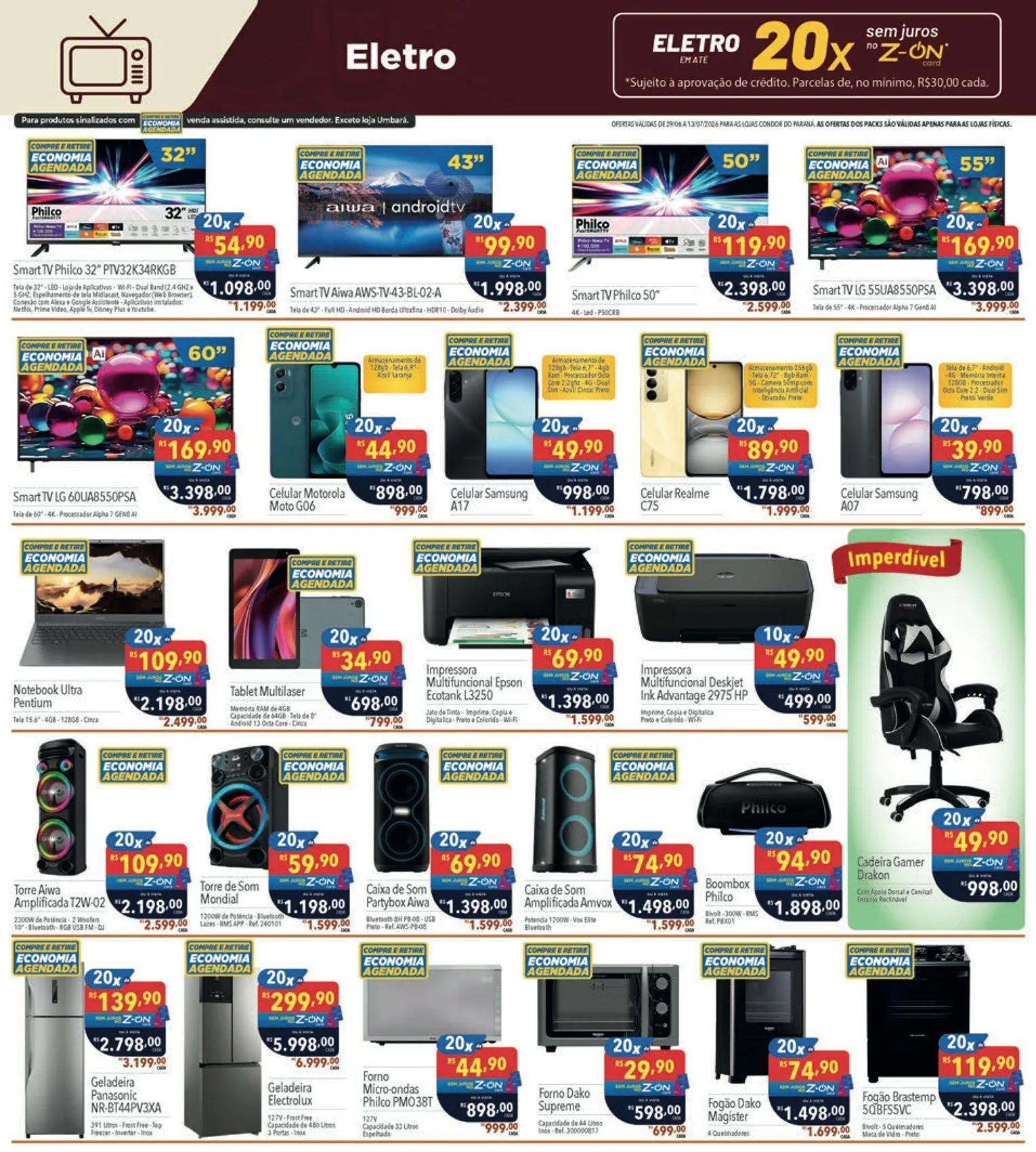 Encarte de  Folhetos Supermercados Condor 29 de junho até 13 de julho 2026 - Pagina 30