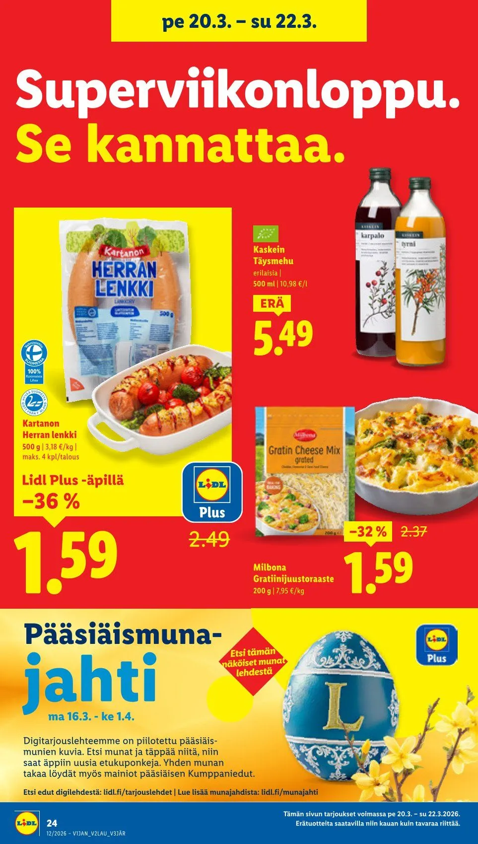 Kaupan Lidl uusimmat tarjoukset voimassa alkaen 19. maaliskuuta - 25. maaliskuuta 2026 - Tarjouslehti sivu 30