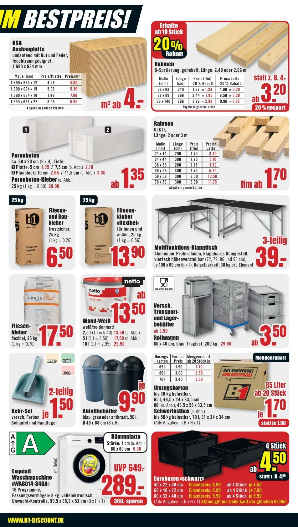 B1 Discount Baumarkt von 10. Januar bis 16. Januar 2026 - Prospekt seite 3