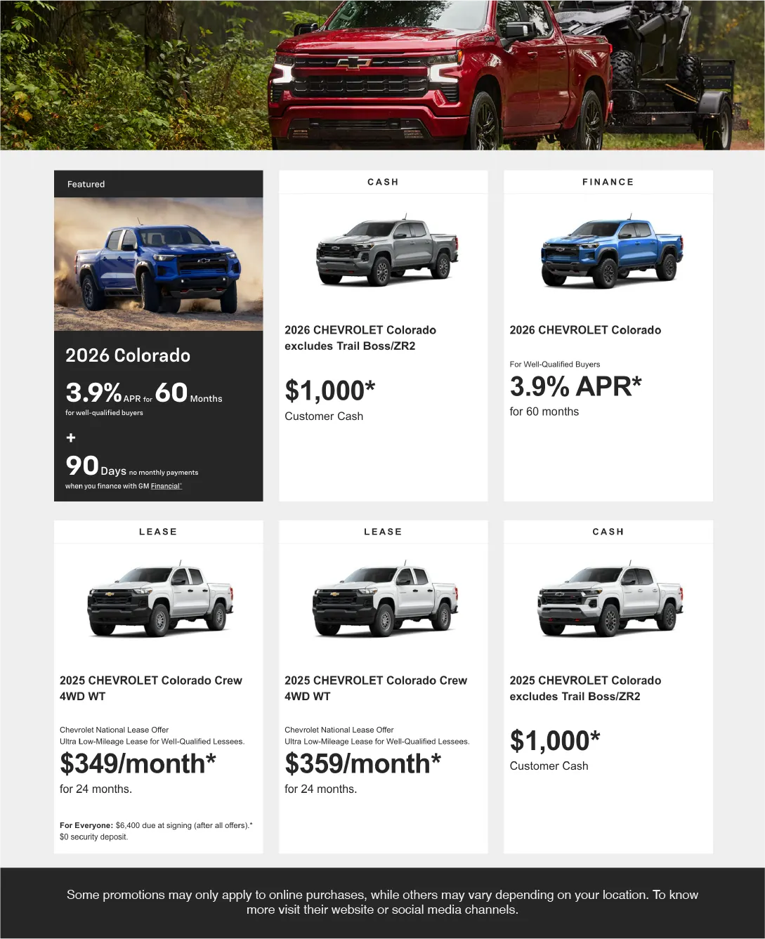 Weekly promotion Chevrolet Sales spanning from November 19 to November 30 2025 - Page 2 for Catalogue 365