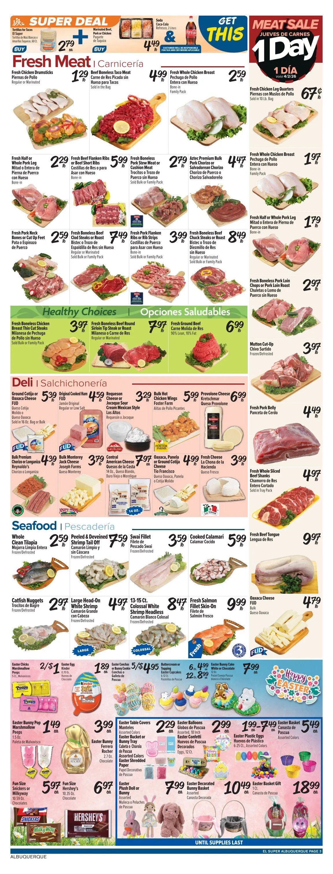 Weekly promotion El Super Sales spanning from April 1 to April 7 2026 - Page 3 for Catalogue 365
