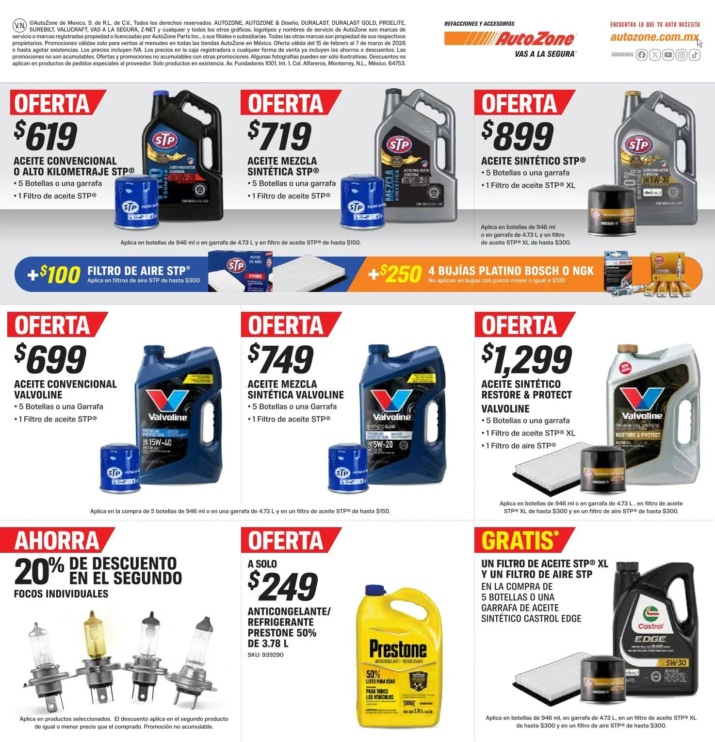 Catálogo de AutoZone Ofertas 18 de febrero al 26 de febrero 2026 - Pagina 3