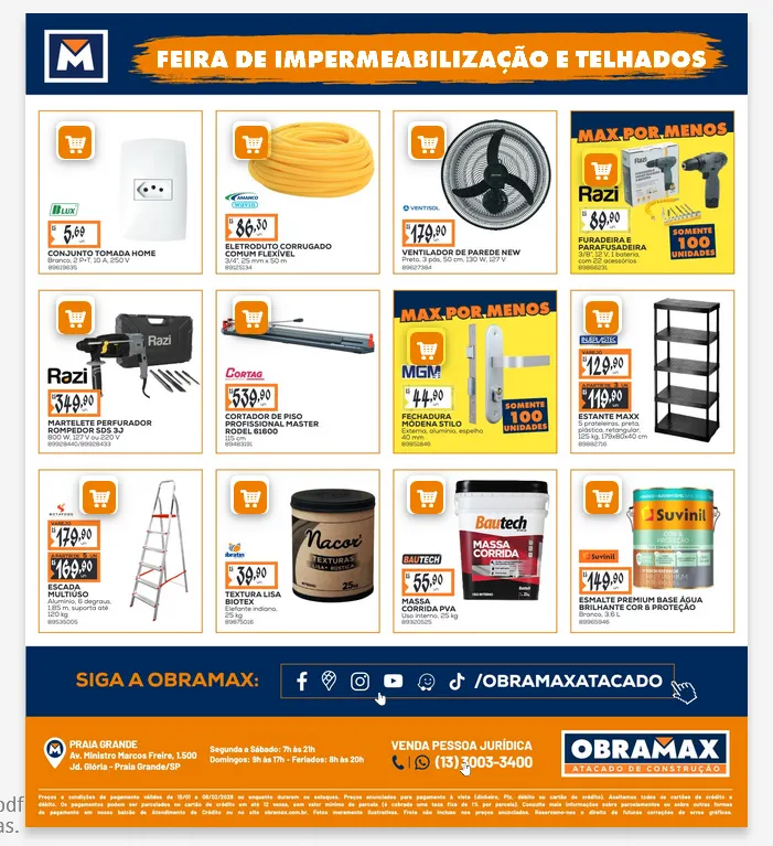 Encarte de Folhetos Obramax 15 de janeiro até 8 de fevereiro 2026 - Pagina 3