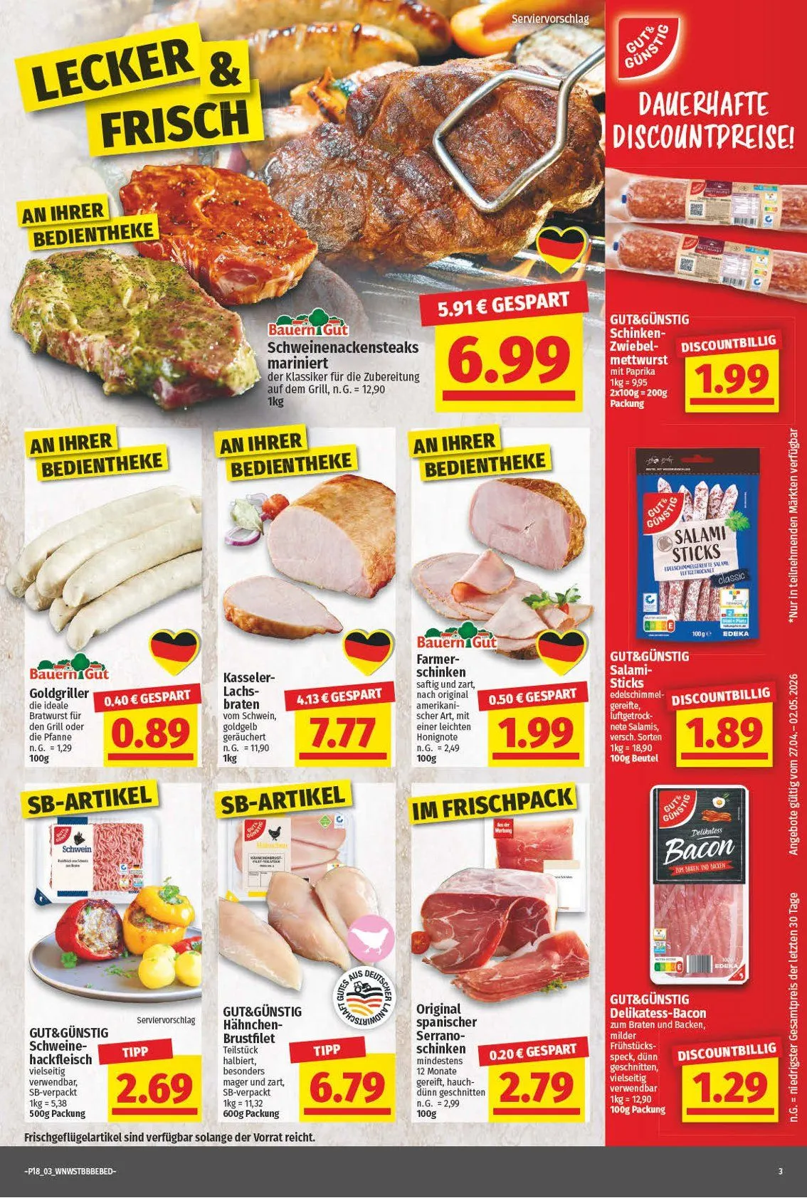  Nah & Gut Prospekte von 27. April bis 2. Mai 2026 - Prospekt seite 3