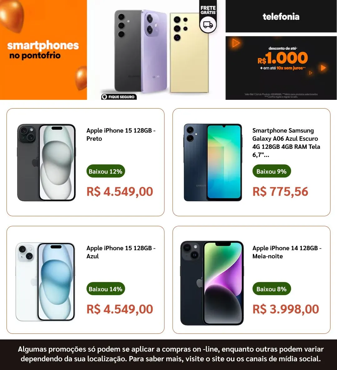 Encarte de Ponto Frio Anúncio semanal 9 de abril até 23 de abril 2025 - Pagina 2