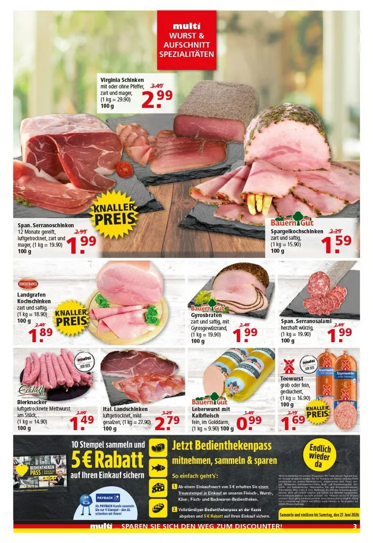  Multi Markt Angebote von 15. Juni bis 20. Juni 2026 - Prospekt seite 3