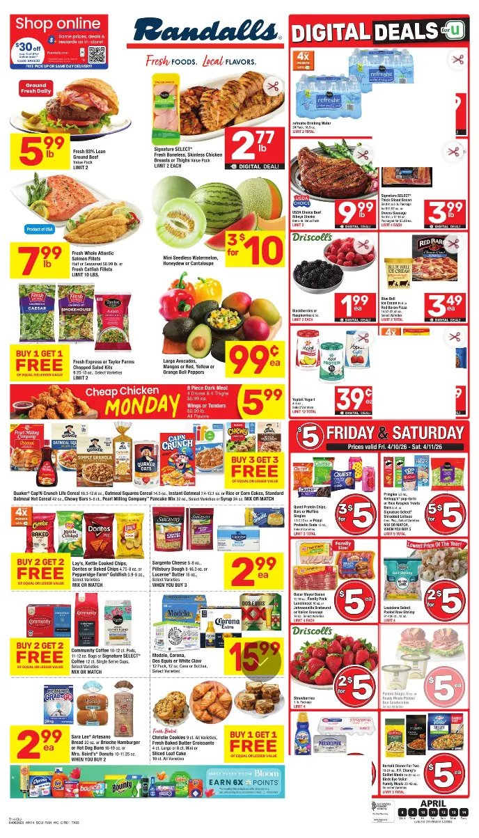 Weekly ad Randalls Sales from April 8 to April 14 2026 - Page 1