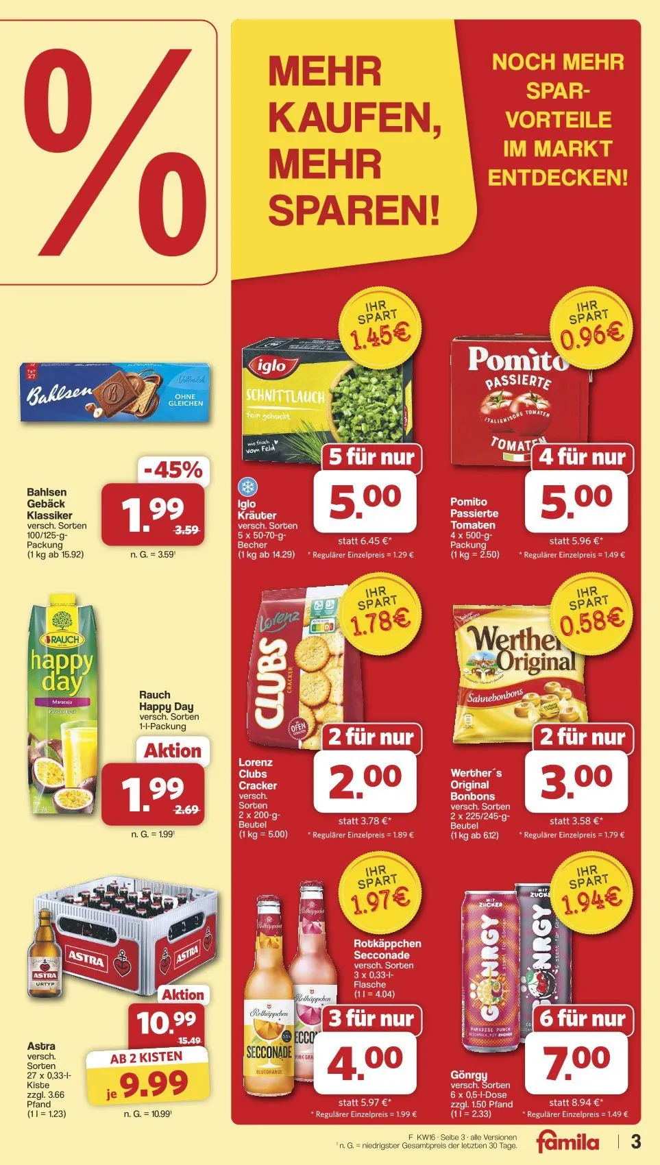 Famila Prospekte von 13. April bis 18. April 2026 - Prospekt seite 3