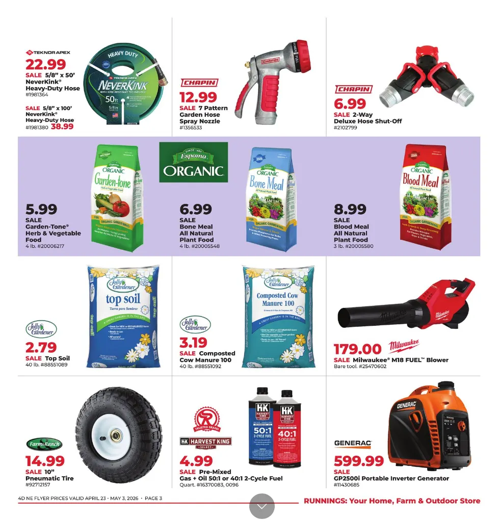 Weekly promotion Runnings Sales spanning from April 23 to May 3 2026 - Page 3 for Catalogue 365