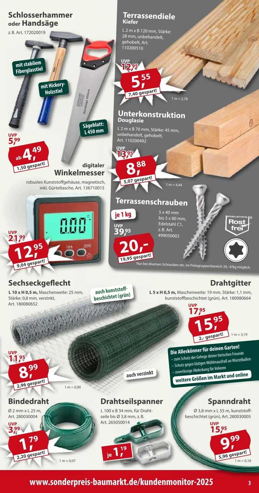 Sonderpreis-Baumarkt Angebote von 4. März bis 10. April 2026 - Prospekt seite 3