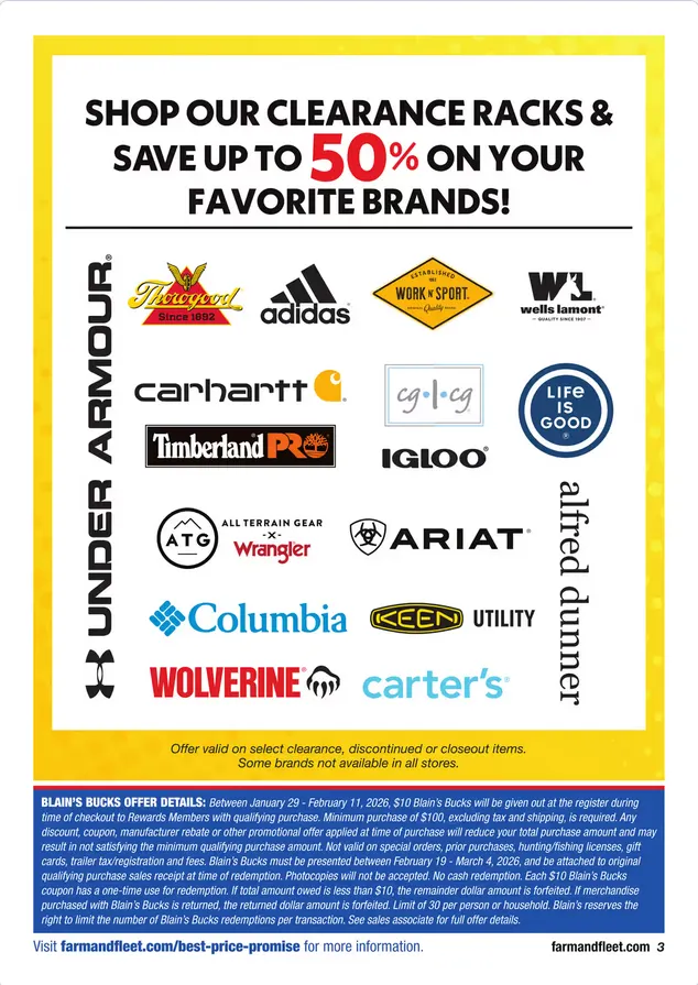 Weekly ad Blain's Farm & Fleet Sales from January 29 to February 11 2026 - Page 3