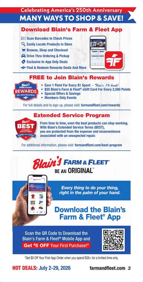 Weekly ad Blain's Farm & Fleet Sales from July 2 to July 29 2026 - Page 3